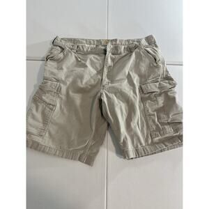 Carhartt Men’s Cargo Shorts Size 40 Khaki Utility Workwear Relaxed Fit Rugged